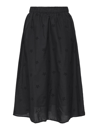 JDY - JDYClara Midi Anglaise Nederdel - Black